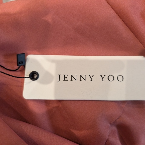 NWT Jenny Yoo Size 10, Kayla Long Floor Length Dress in Dusty Rose Luxe Chiffon - Picture 6 of 8